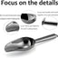 2 Pzas Cucharas Hielo Acero Inox Negro Platino 3oz