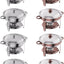 Set 8 Chafer Acero Inox 6qt Plata Dorado Rosa