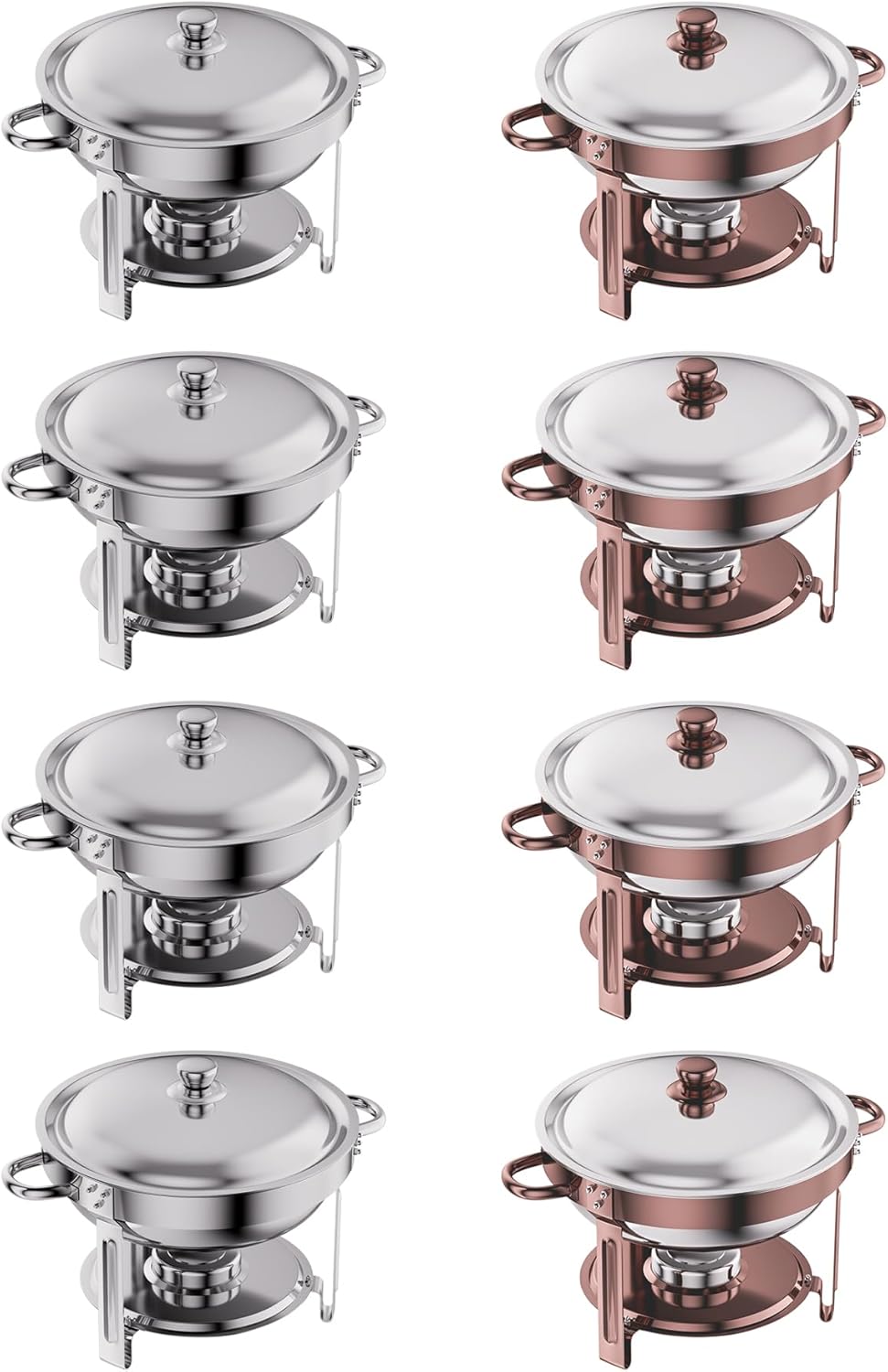 Set 8 Chafer Acero Inox 6qt Plata Dorado Rosa