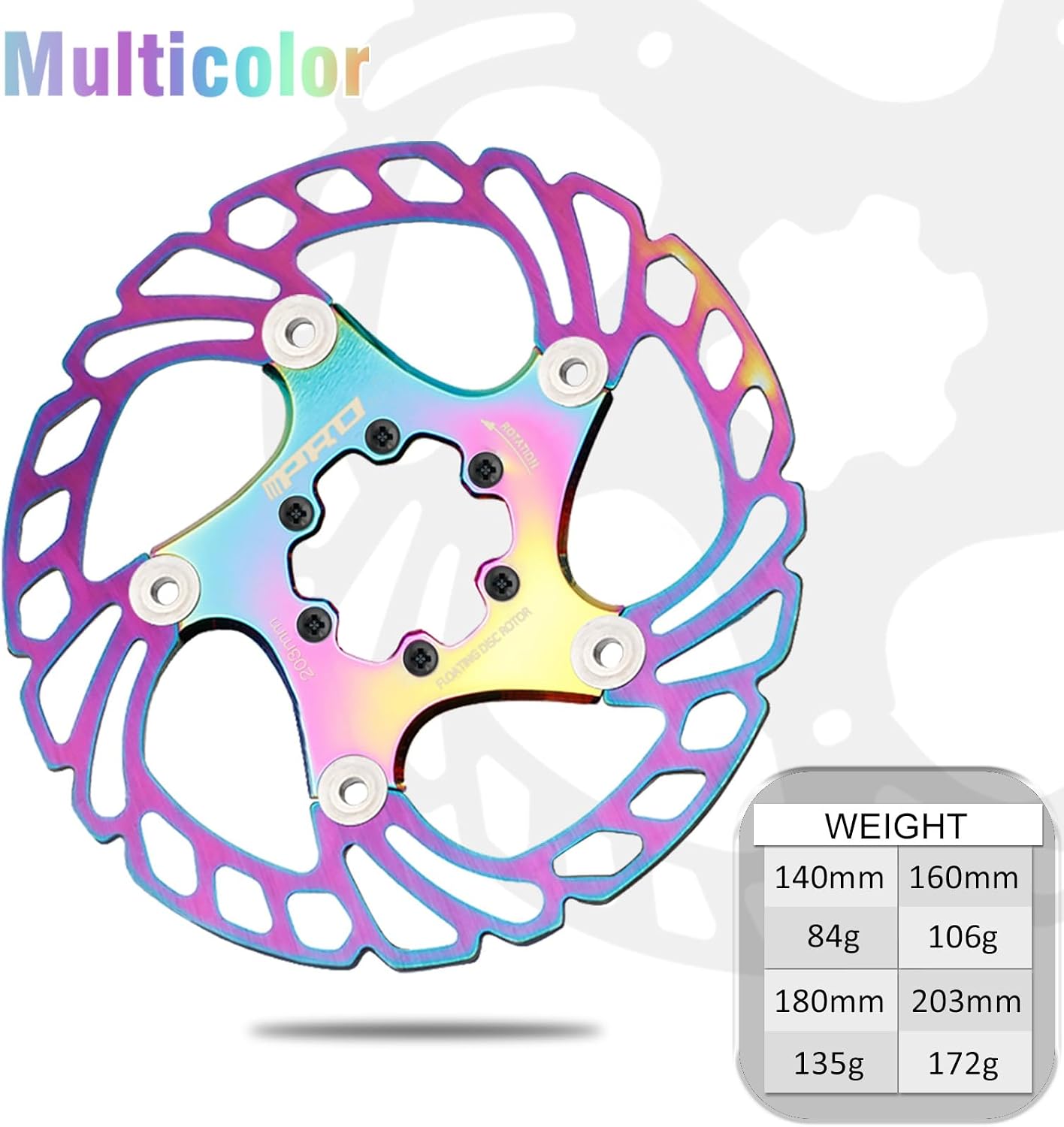 Rotores freno disco bicicleta MTB acero inox 140-203mm