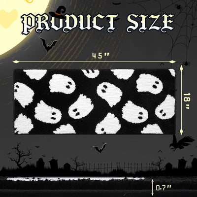 Alfombra baño 18x45pulg color negro antiderrap