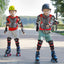 Traje proteccion motocross niños con rodilleras y coderas