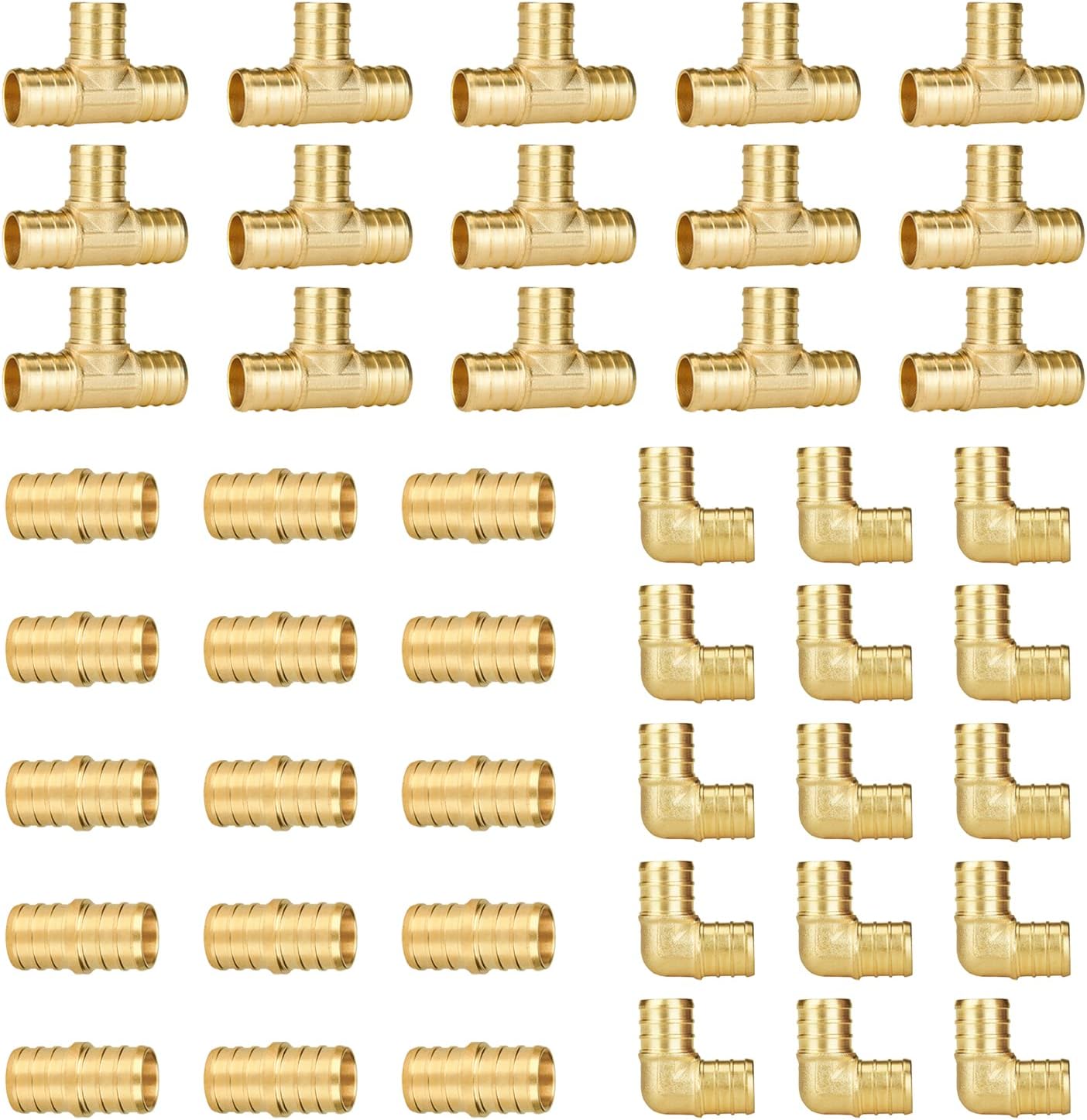 Pack 45 accesorios PEX 3/4 pulg sin plomo certificado