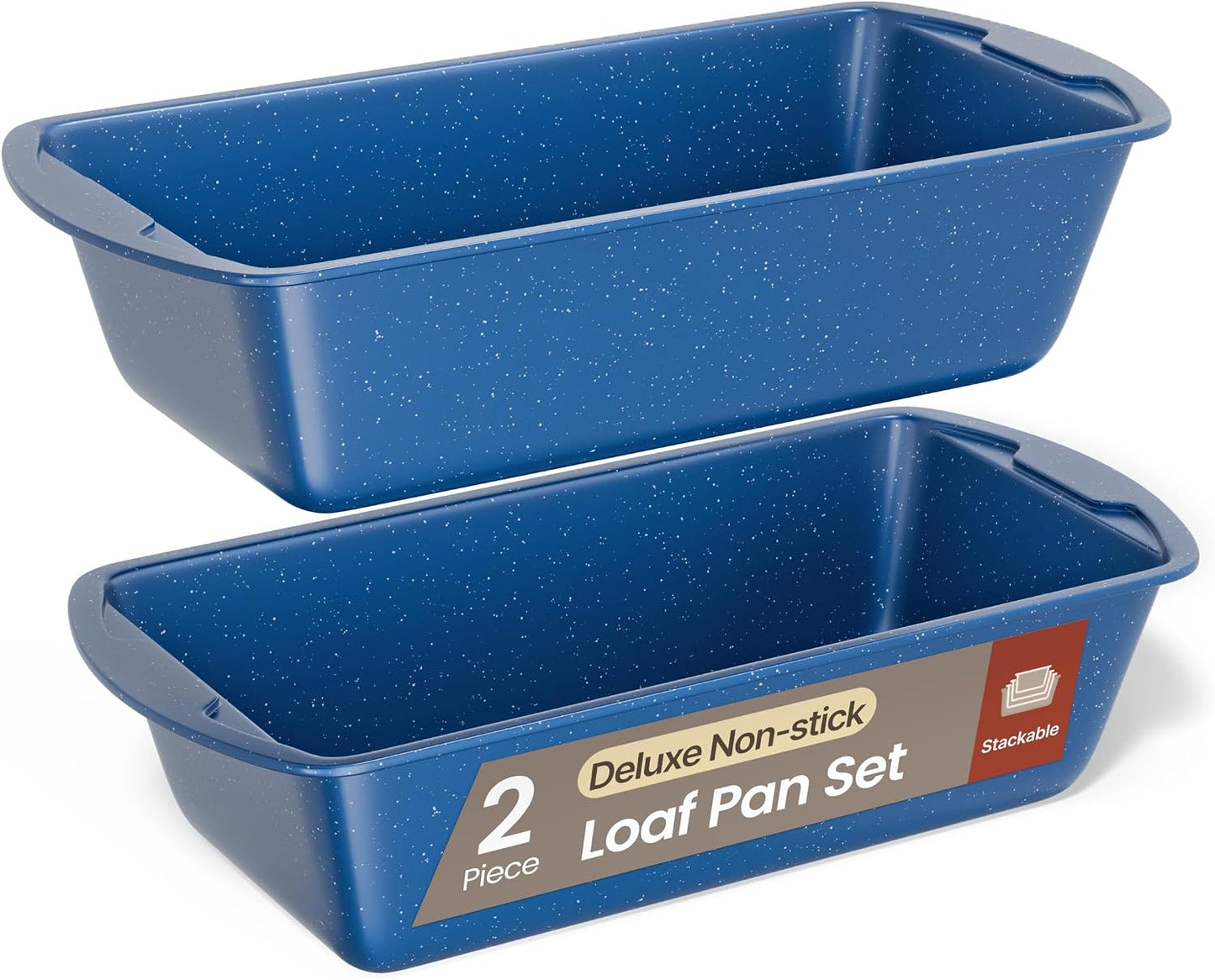 Set 2 Moldes Antiadherentes Pan 10.2x11pulg Resistentes Manchas