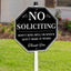 Cartel No Solicitar Casa y Patio 10x28" metal negro