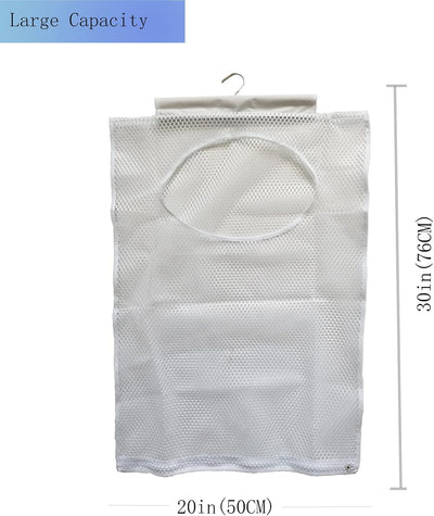 Cesta malla colgante lavandería 30x20pulg para armario baño