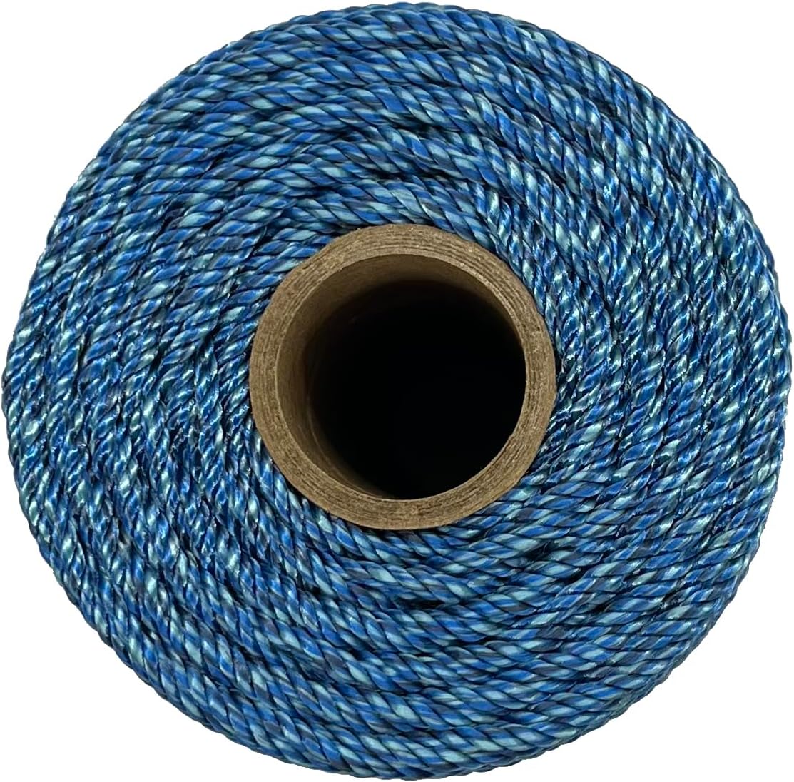 Cordel rosario trenzado 3 hebras azul bendito