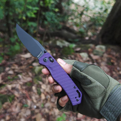 Navaja bolsillo plegable acero D2 clip reversible mango G10
