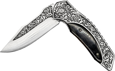 Cuchillo plegable táctico 3.6pulg patrón 3D relieve hombre