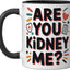 Taza de cerámica para enfermero nefrológico dialisis negro/blanco