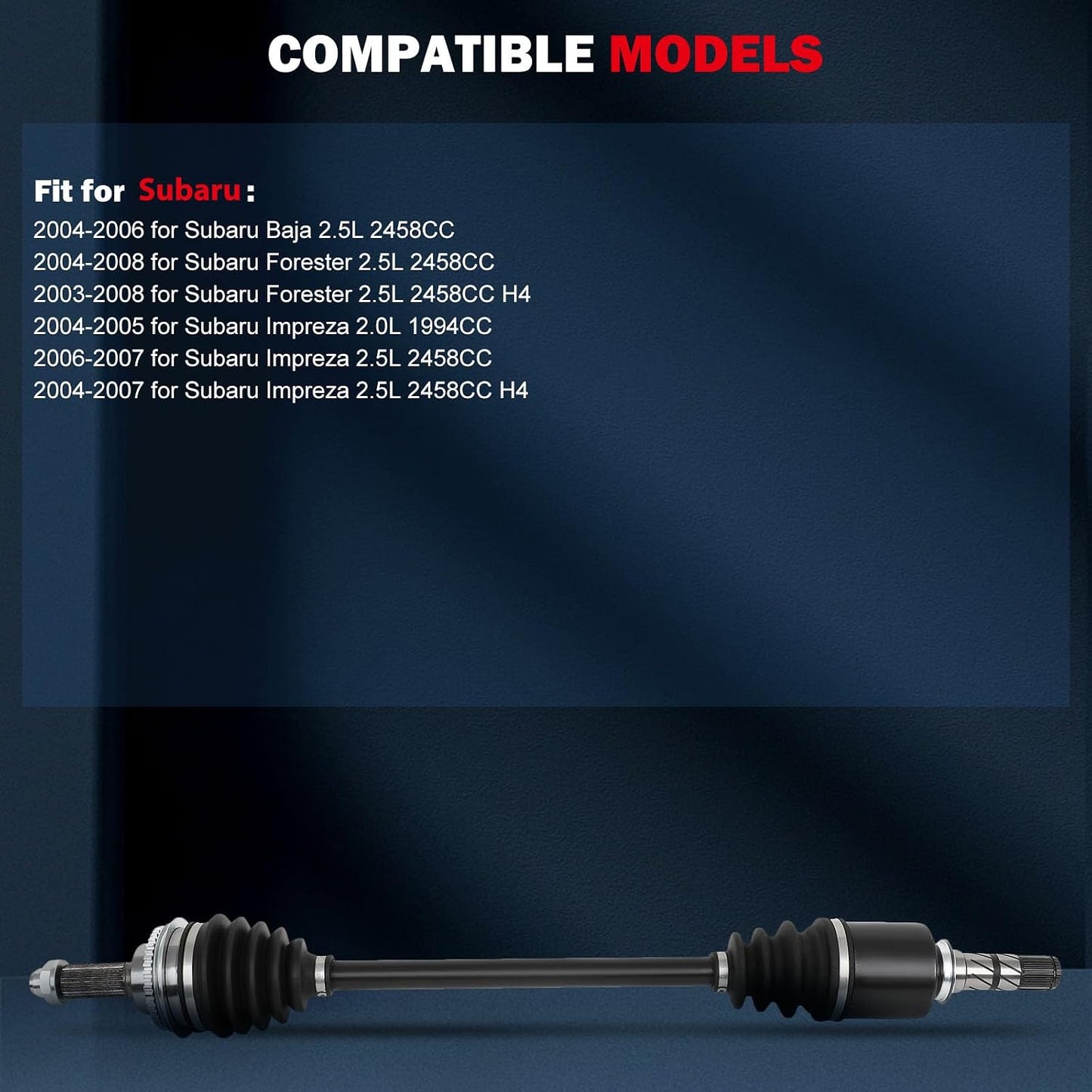 Eje CV Subaru Impreza 04-06 Delantero Izq/Der (Pack 1)