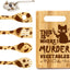 Tabla corte gato negro asesino con 4 cucharas y esponja