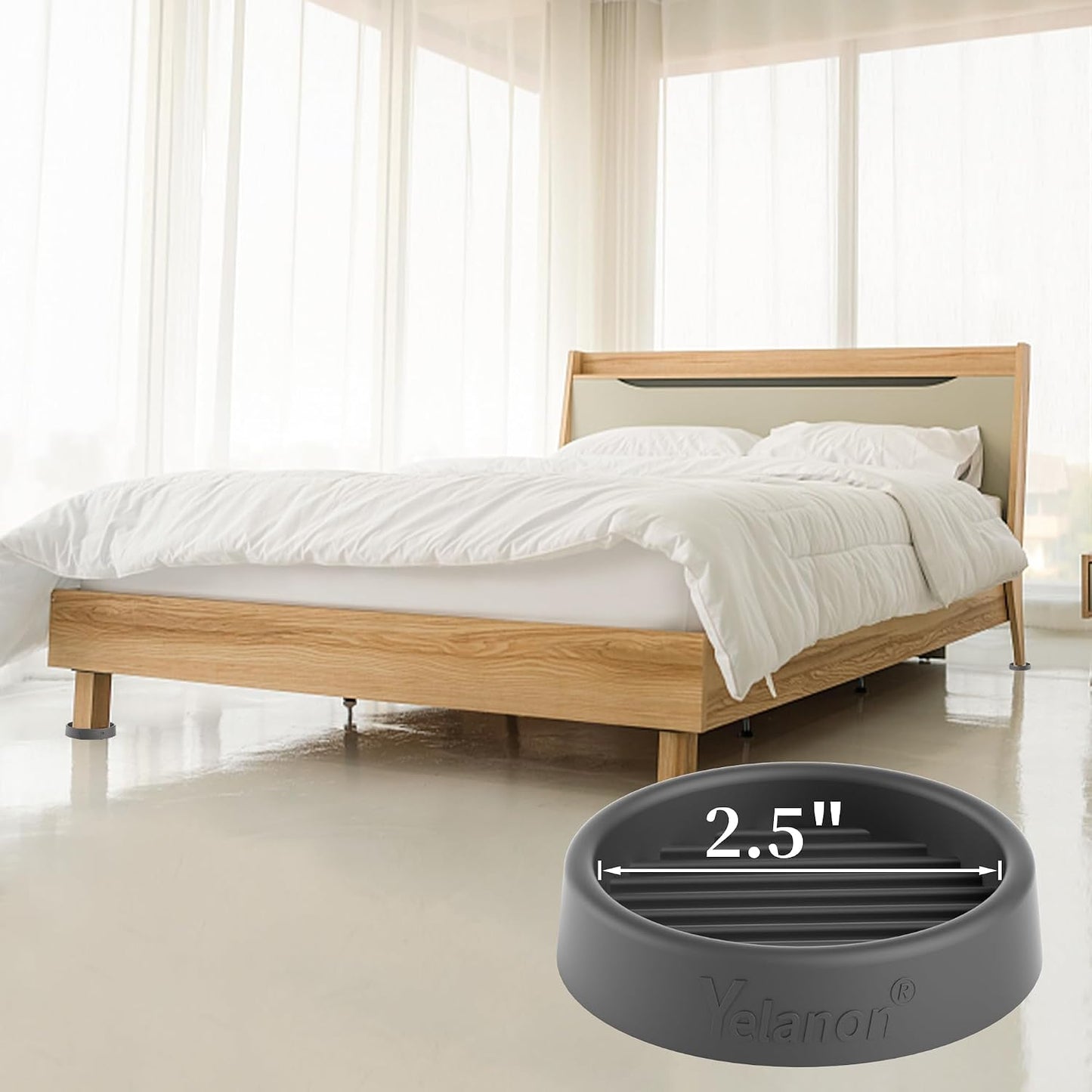 8 Almohadillas antiderrap para suelo madera dura negro