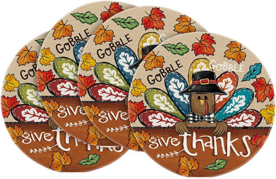 Set 4 manteles redondos otoño 14pulg decoración comedor
