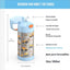 Botella agua acero inox para niños con pajilla 12oz