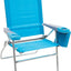 Silla plegable 4 posiciones 17pulg playa campamento turquesa