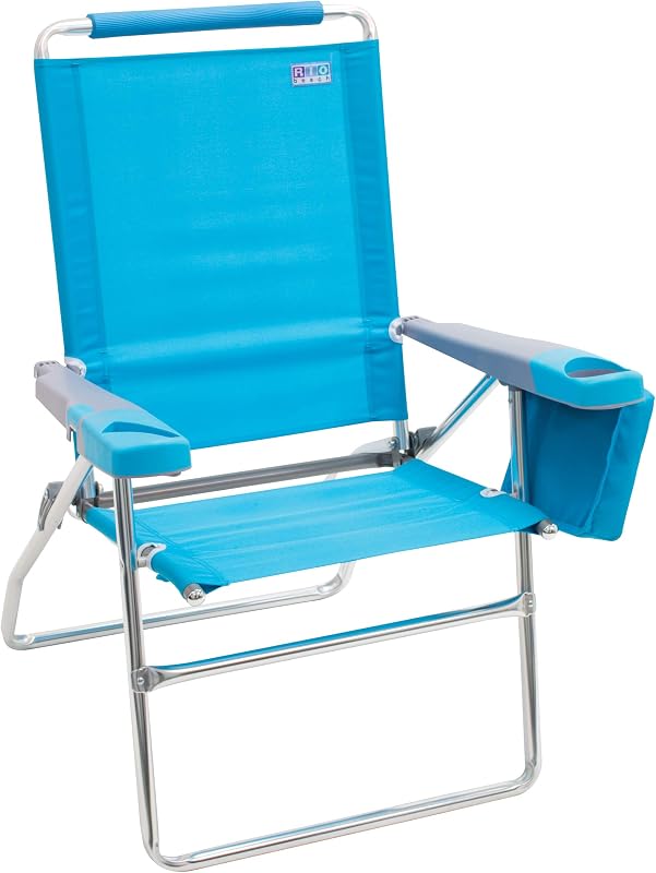 Silla plegable 4 posiciones 17pulg playa campamento turquesa