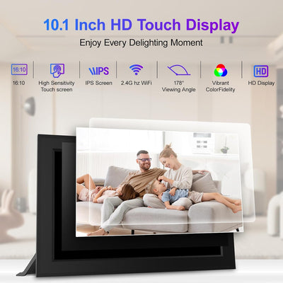 Marco foto digital 10.1pulg wifi tactil HD 32GB rotacion automatica