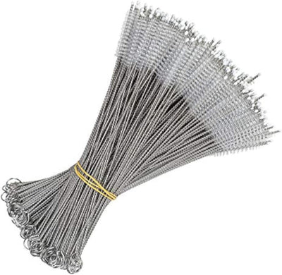 50 Cepillos limpieza pajitas acero inox reutilizables