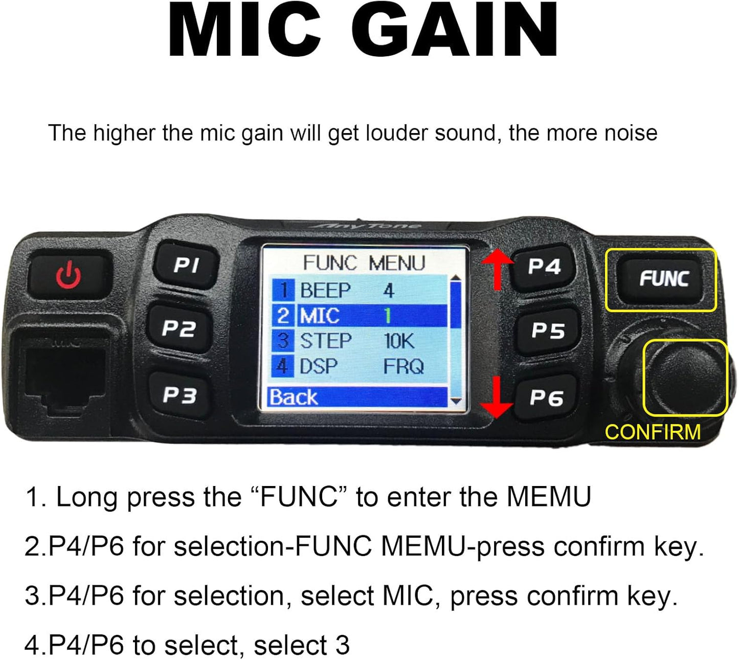 Radio móvil transceptor VHF/UHF 25W para vehículo