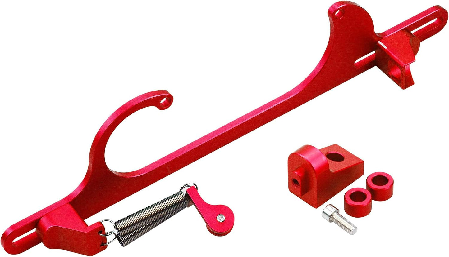 Soporte acelerador aluminio ajustable rojo
