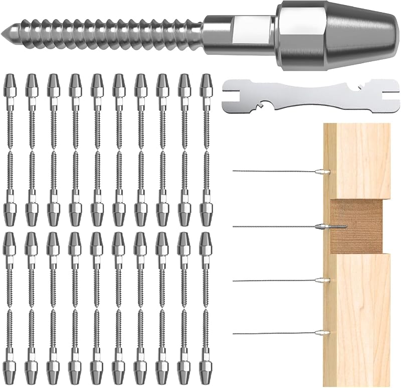 20 Pzas Tensor Cable QuickLock para poste madera T316