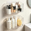 Organiz. adhesivo puerta 2uds transparente baño cocina