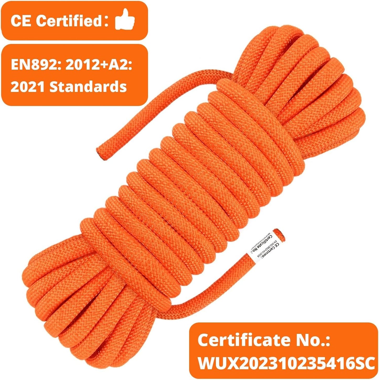 Cuerda escalada estática 0.413pulg 32-229.7pies