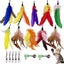10 Pzas Plumas Repuesto para Gatos con Clip y Campana