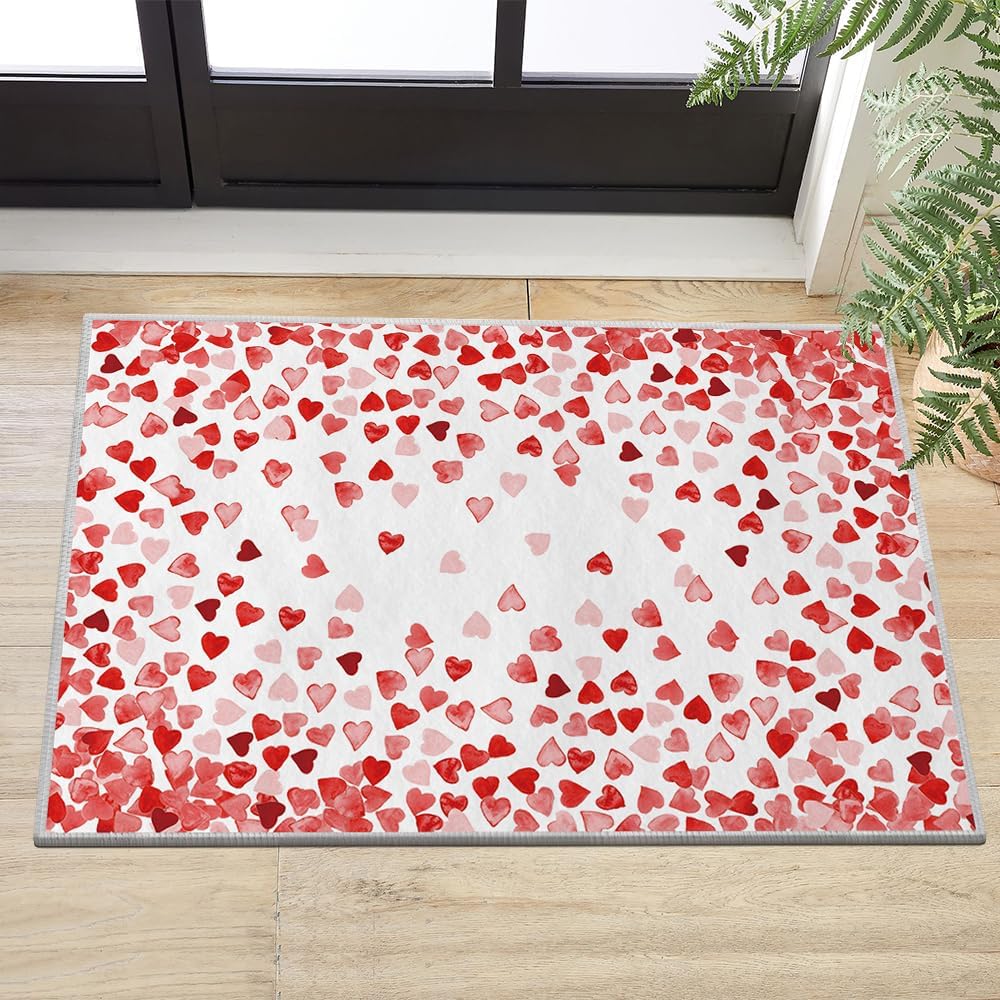 Tapete San Valentín 2x3ft lavable para entrada dormitorio