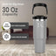 Vaso acero inox 30oz popote doble aislado 24h frío 12h