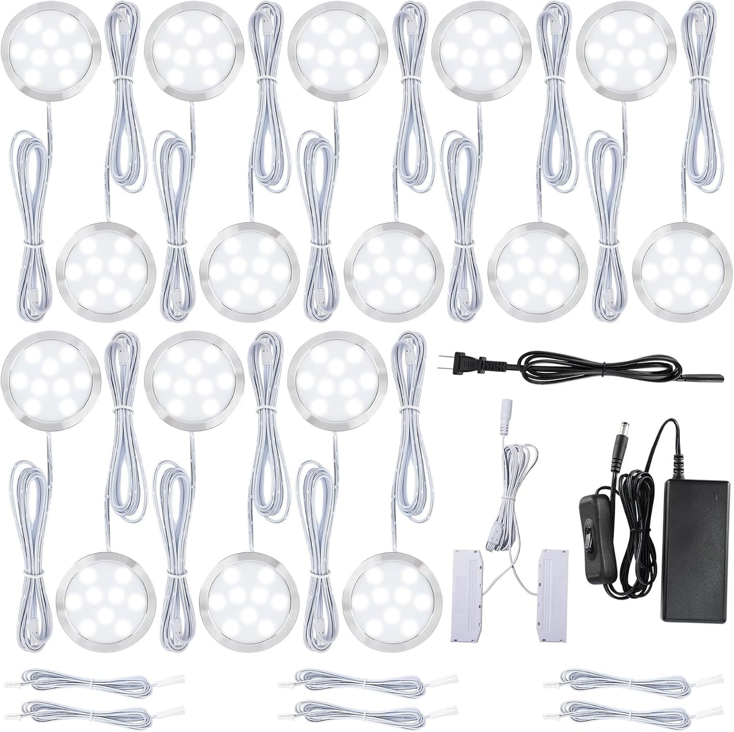 Kit luces LED disco para gabinete 120V a 12V CC con