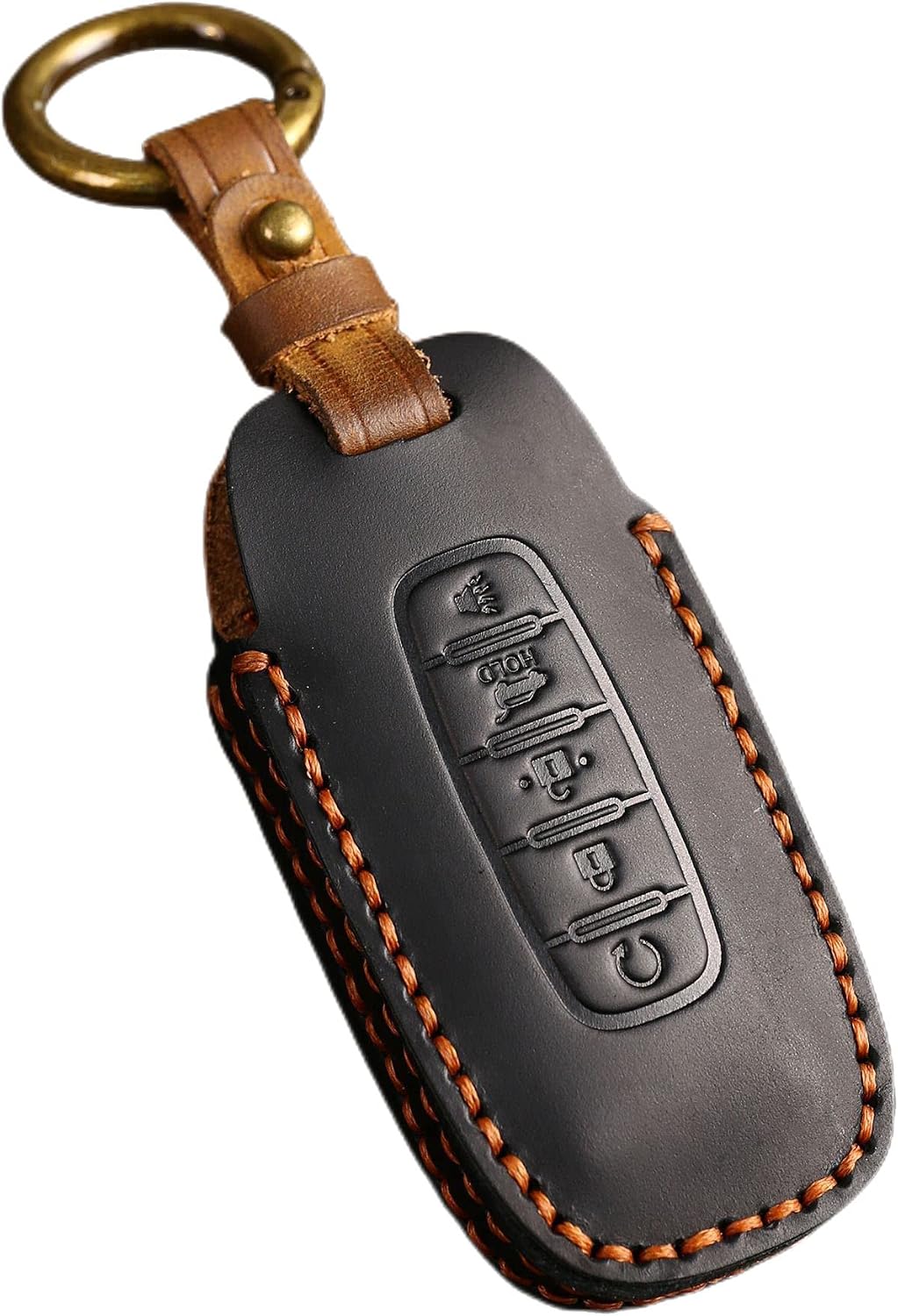 Funda cuero vintage llavero 5 botones Nissan