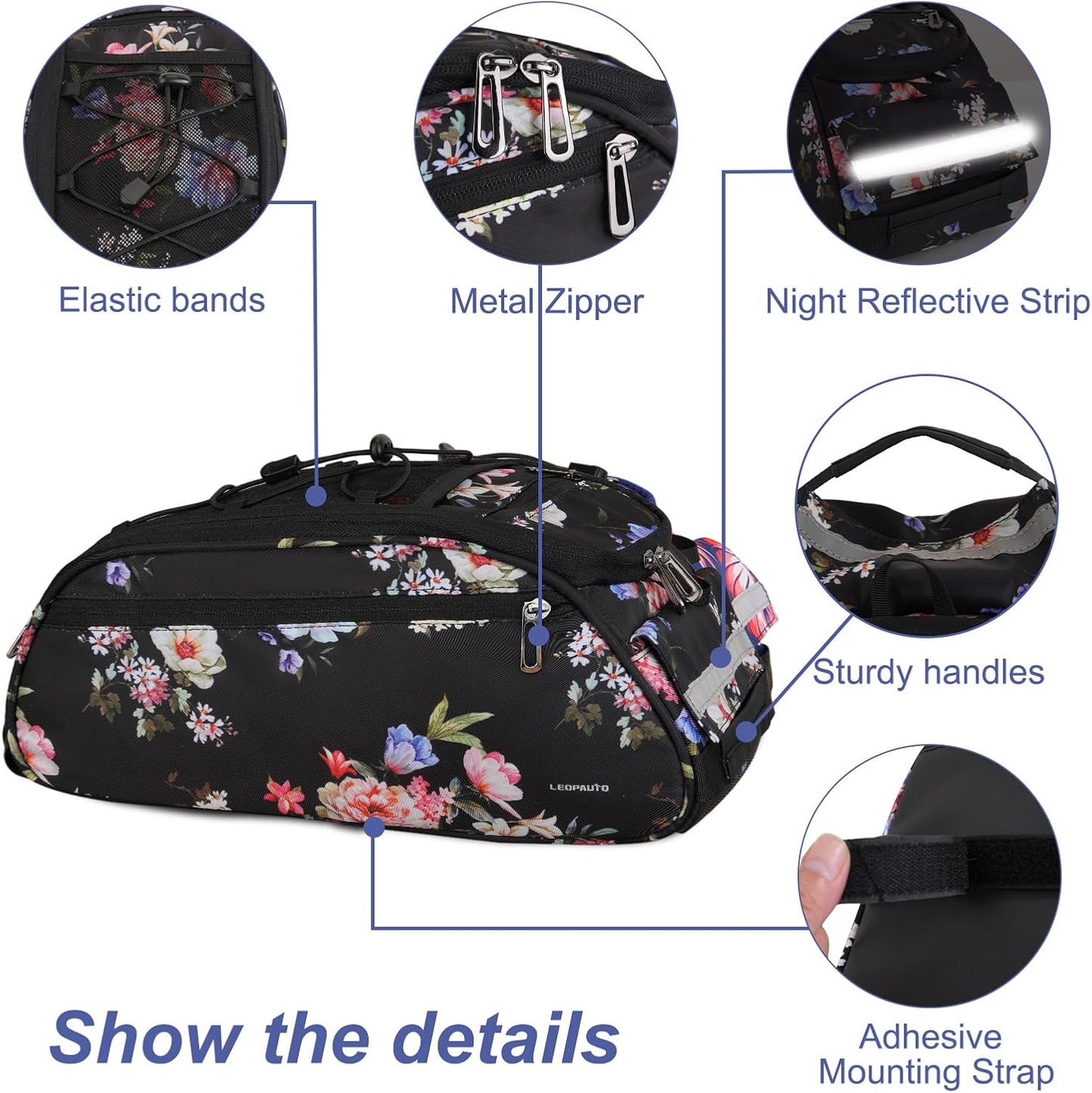 Bolsa bicicleta impermeable gran capacidad con correa