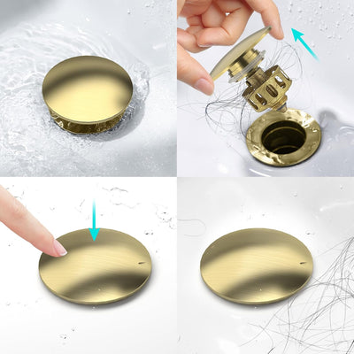Tapón drenaje fregadero baño con colador desmontable