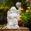 Estatuas ángel jardín con Biblia decoración patio