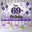 Decoración cumpleaños 69 años globo morado grande