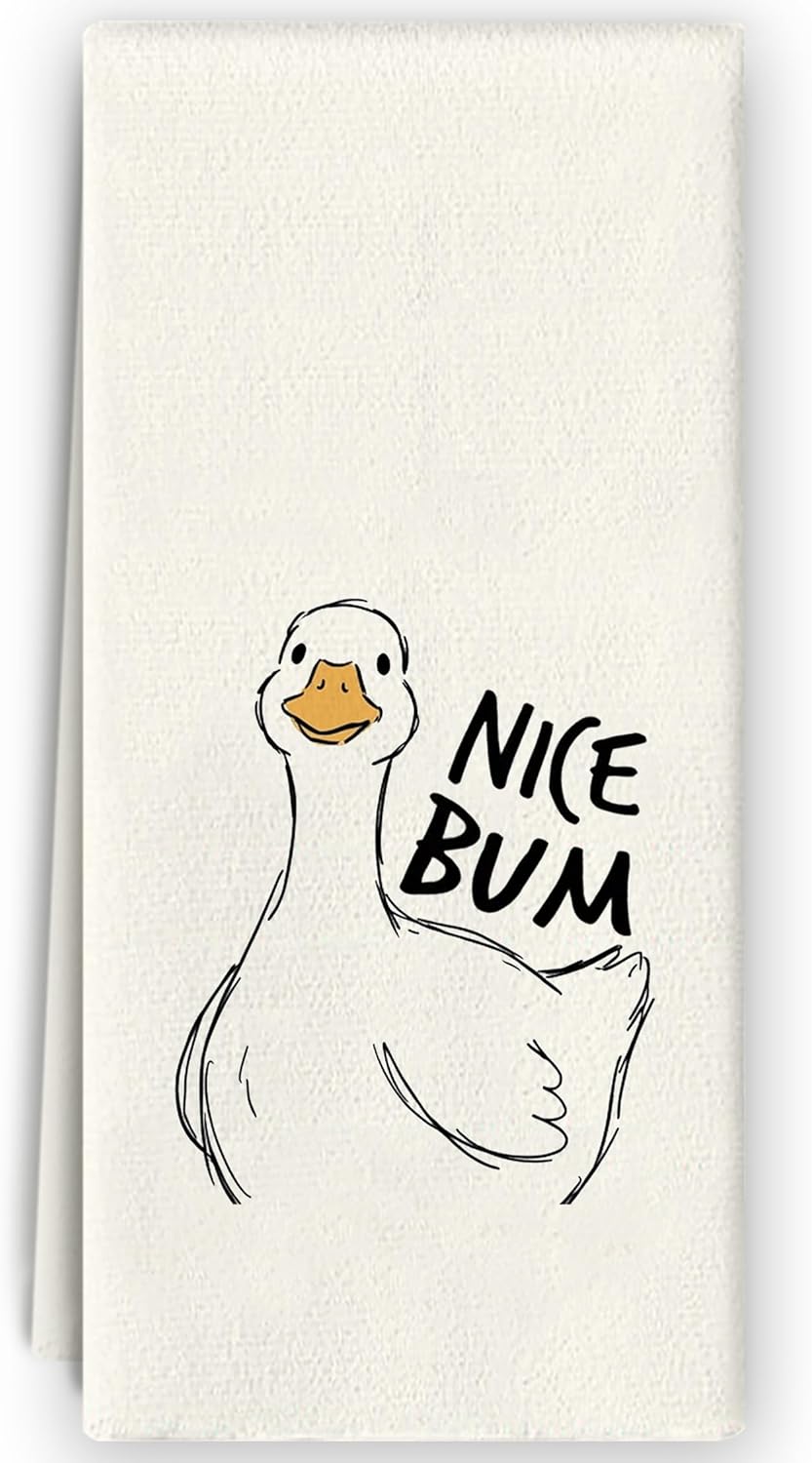 Toallas de cocina Goose Decor con diseño de ganso de 16 x 24 pulgadas
