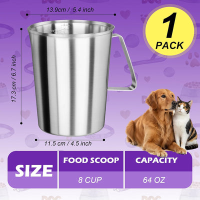 Cuchara acero inox 304 8 tazas para mascotas lavavajillas
