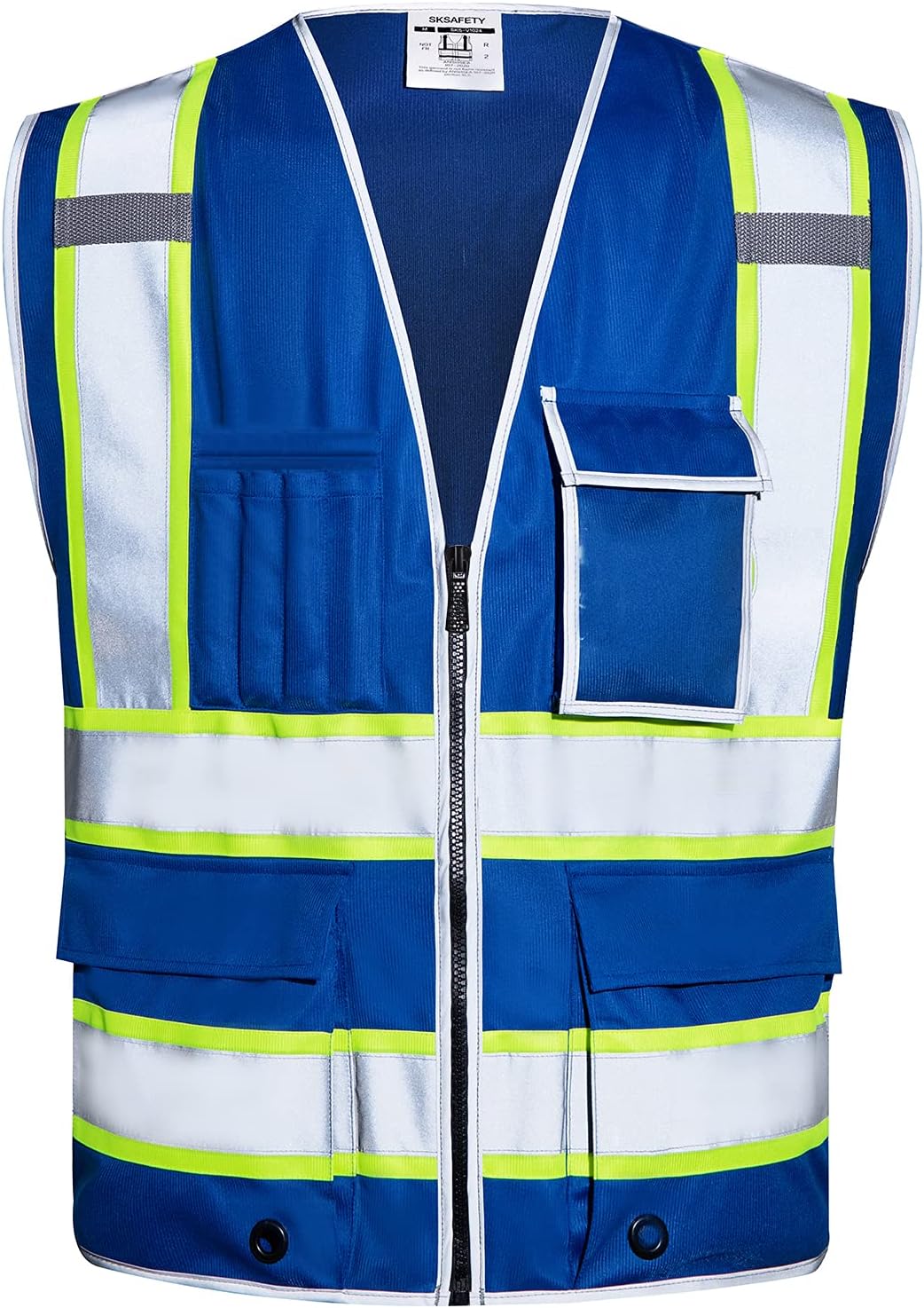 Chaleco seguridad 10 bolsillos Clase 2 ANSI/ISEA con reflectantes