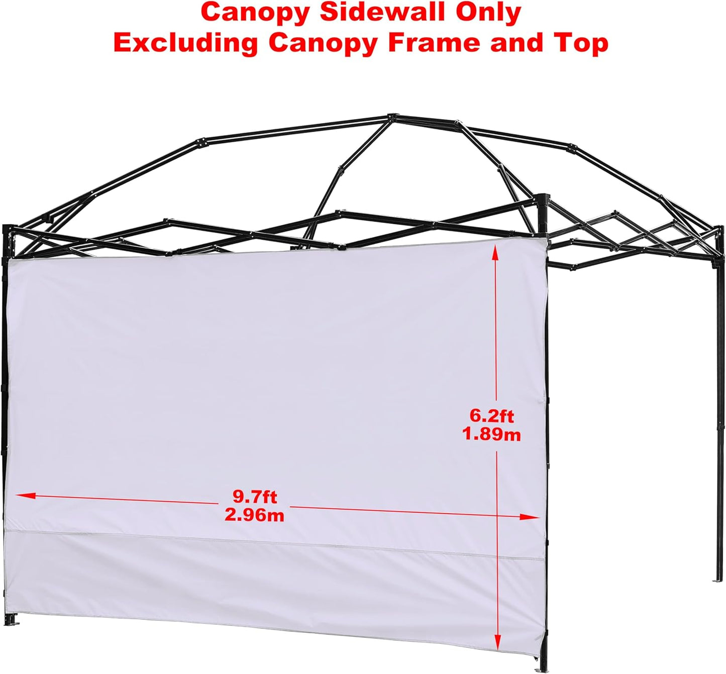 Toldo solar impermeable 10x10ft pack 1 pared lateral blanca