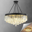 Candelabro cristal negro 9 luces 22pulg moderno colgante