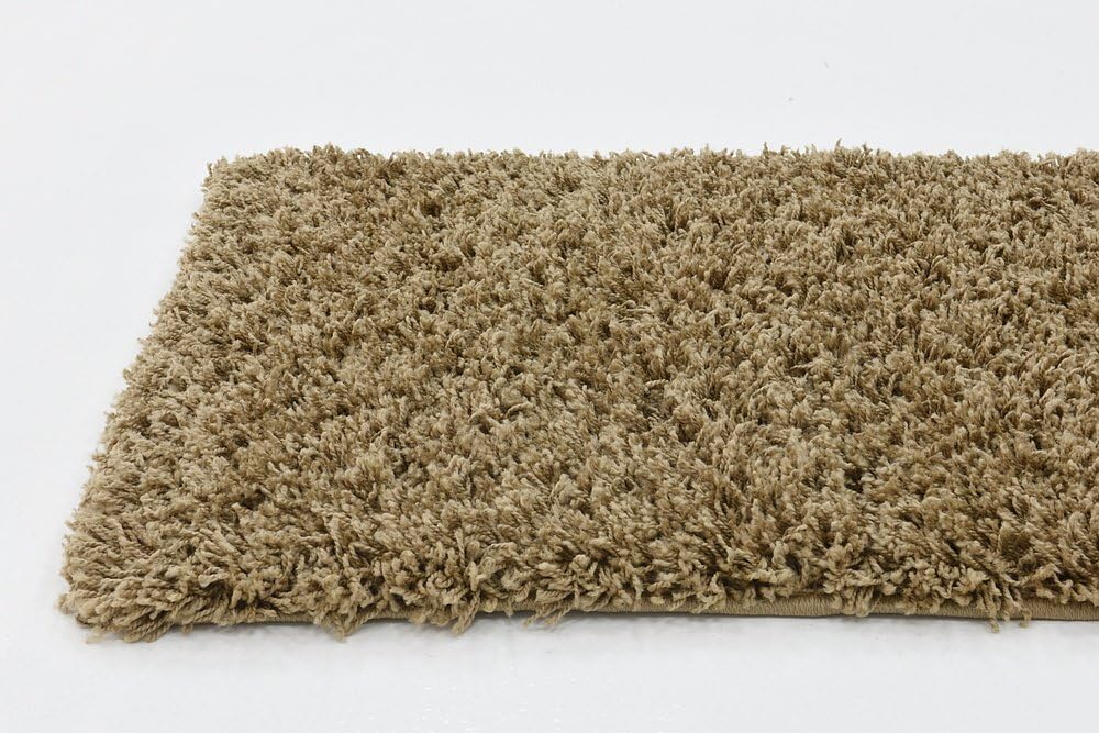 Alfombra rectangular felpa 2'2"x3'1" color marrón arenoso