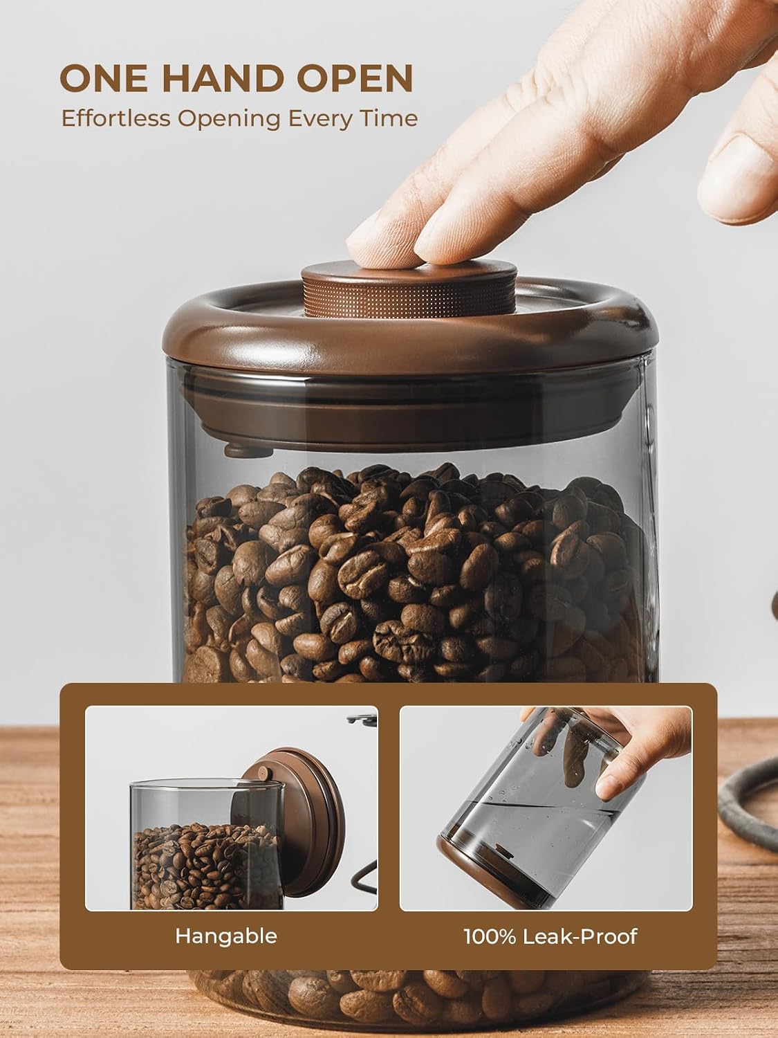 Recipiente hermético vidrio borosilicato 7oz con tapa pop