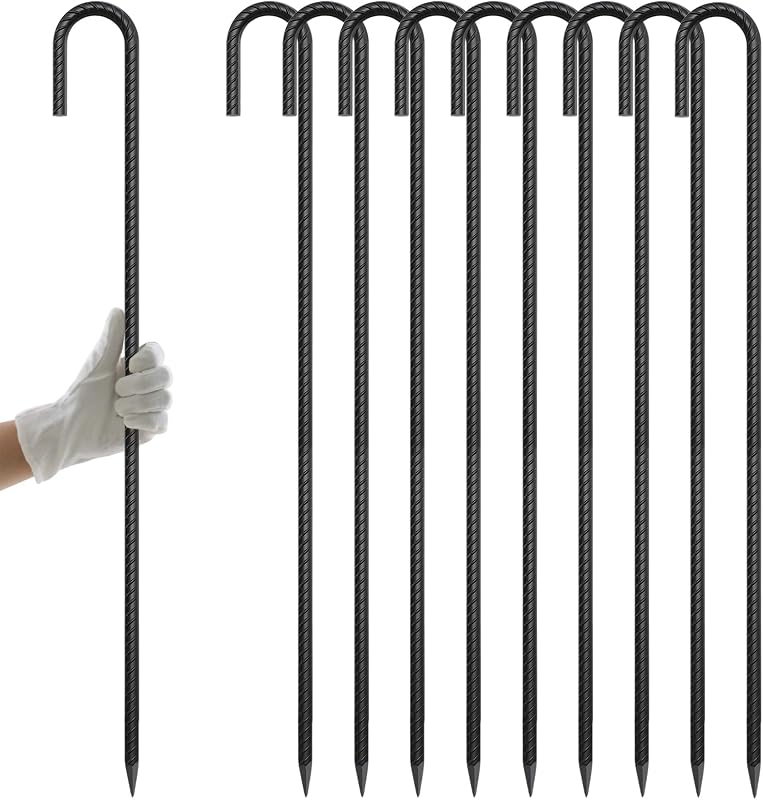 Estacas tienda 36" anclaje metal chisel 10 pzas