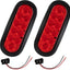 2 Pzas Luces Traseras LED Ovaladas 6" para Camión RV