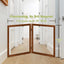 Puerta transparente para mascotas madera plástico elegante