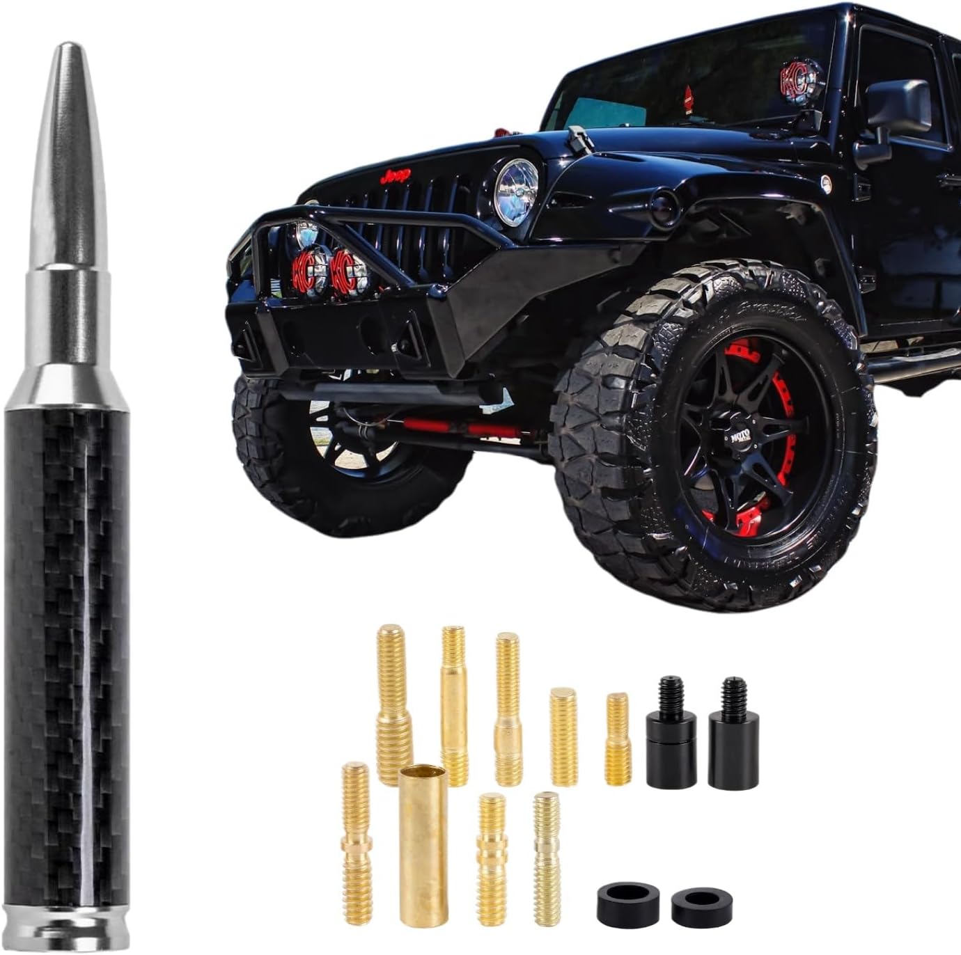 Antena fibra carbono para GMC Sierra Chevy Silverado 1500