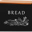 Panera metal con tapa bambú 13x7.2x9.8" color negro