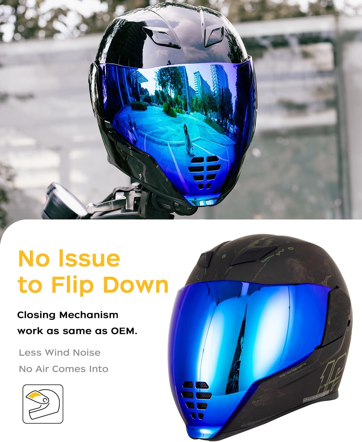 Visor protector facial Airflite IC-06 ahumado revo azul